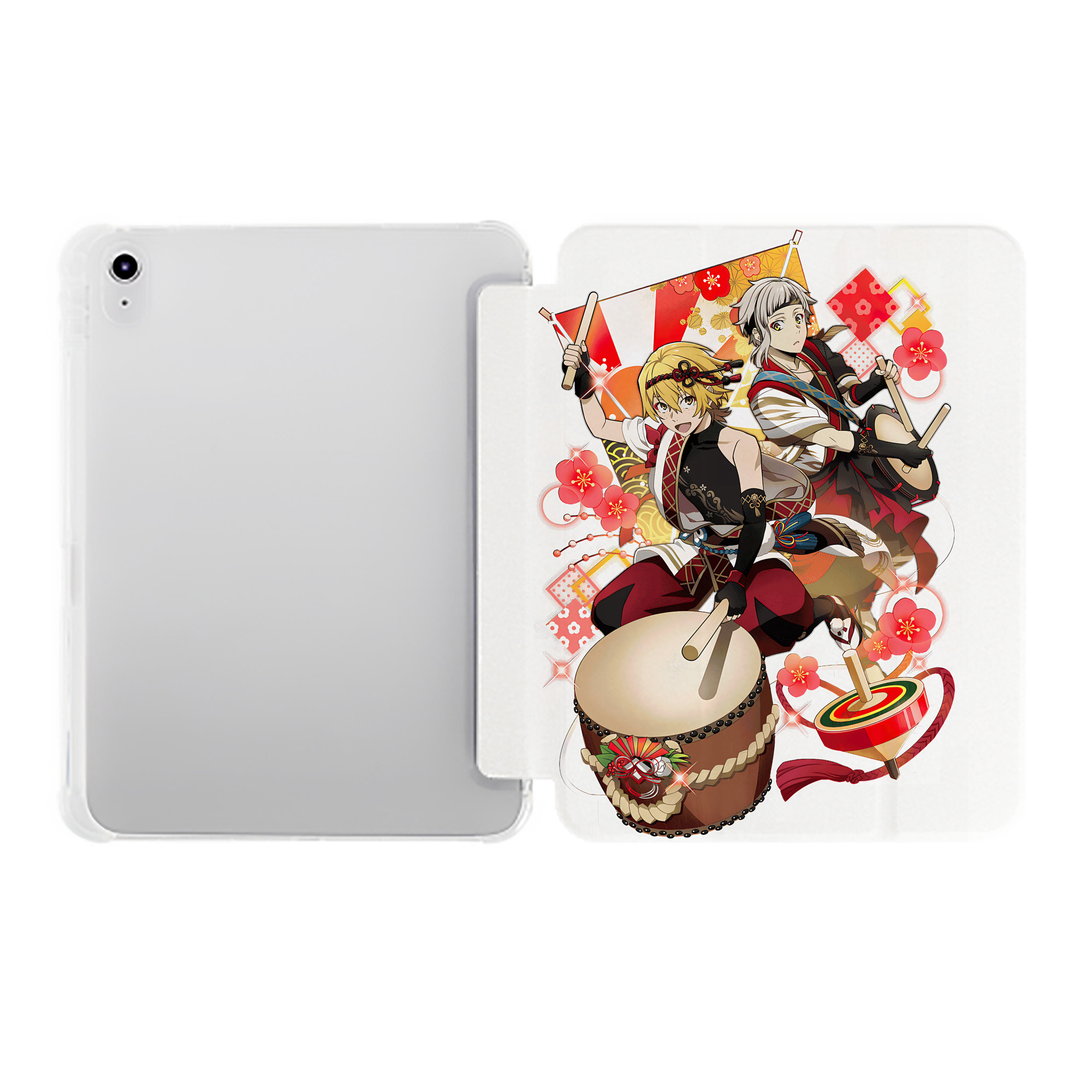 （画像用） 文豪ストレイドッグス Bungo Stray Dogs IPad ケース ペン収納付き 三つ折りスタンド PUレザー×シリコン 対応機種9.5/10.5/10.9インチ